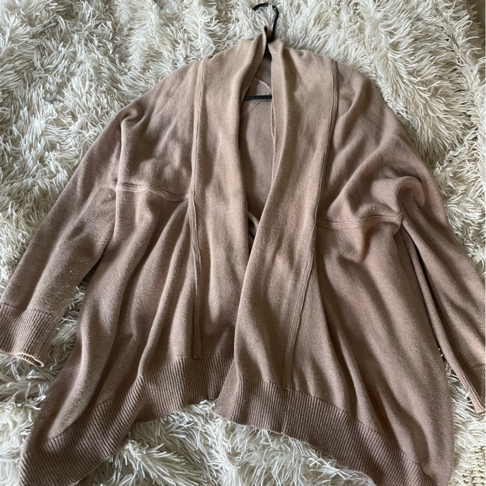 Gap Blush Pink fine knit open front cardigan